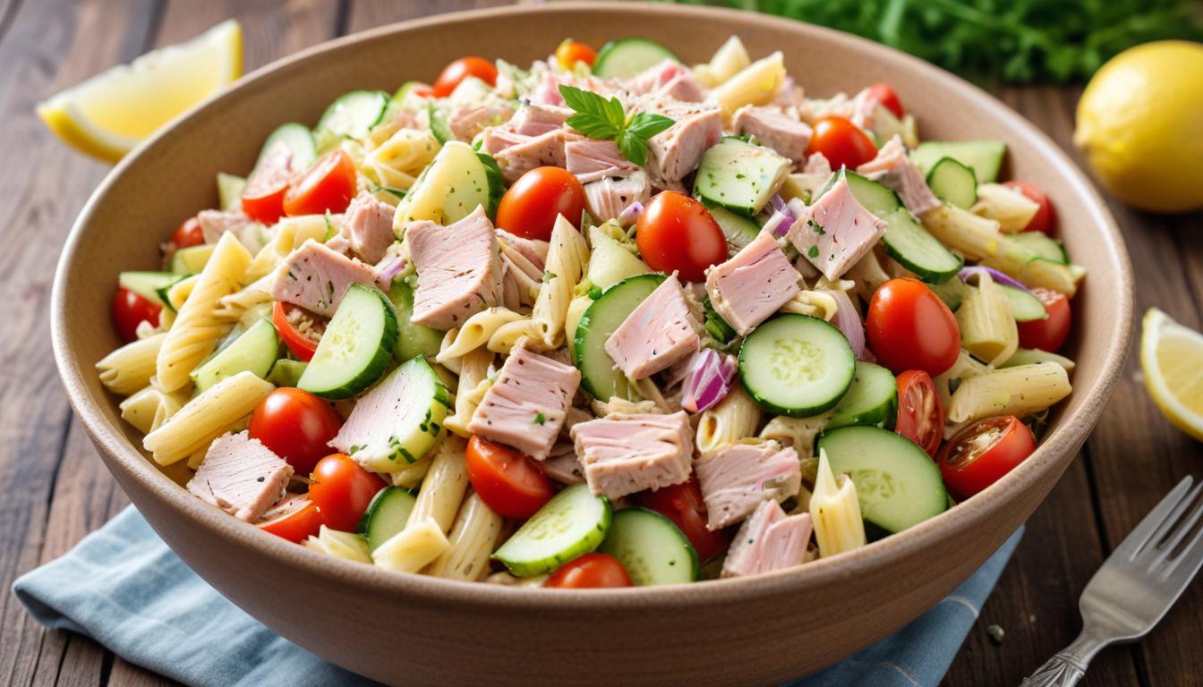 Zengin Ton Balıklı Makarna Salatası