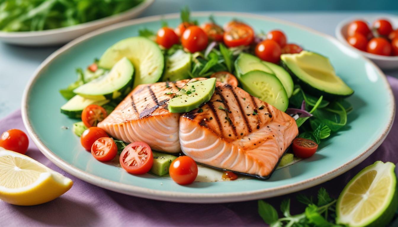 Izgara Somon ve Taze Salata Tabağı