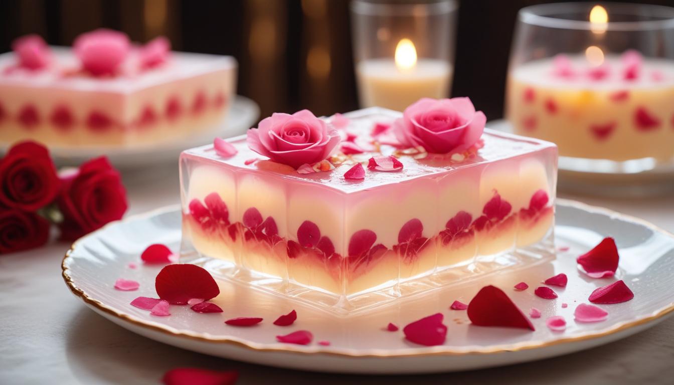 Essence of Rose Water Gelatin Delight