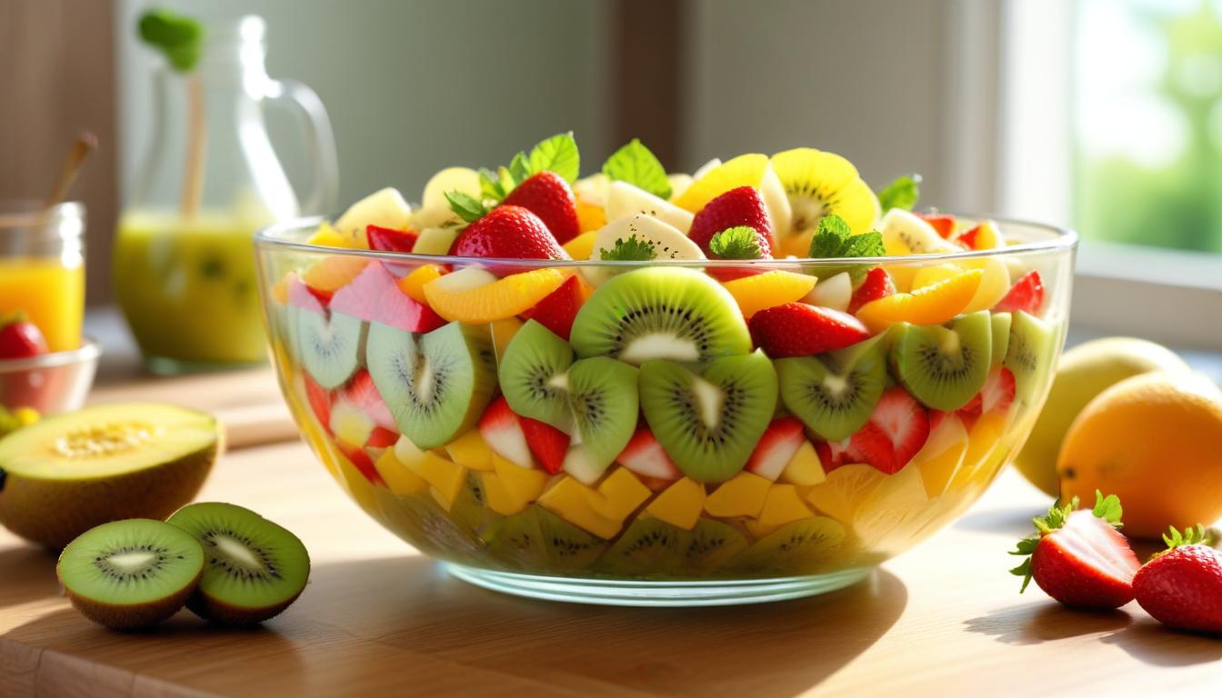 Rengarenk Lezzetli Meyve Salatası