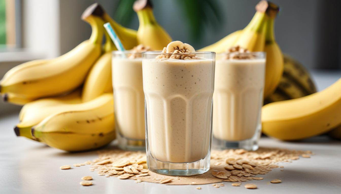 Enerji Dolu Yulaflı Muz Smoothie