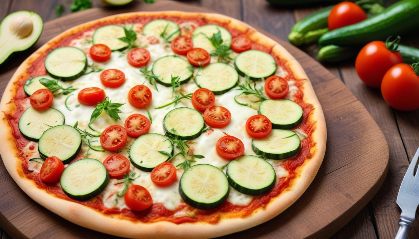Kabak ve Domatesli Lezzetli Pizza