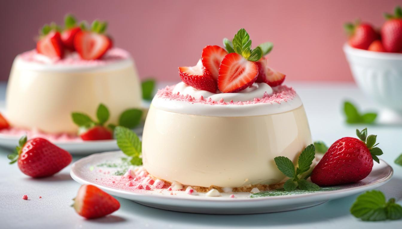 Çilek Tozu ile İle Şahane Beyaz Çikolata Mousse